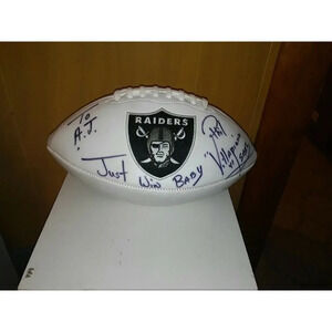 Phil Villapiano Autographed Los Angeles/Oakland Raiders Logo Football Rare Auto